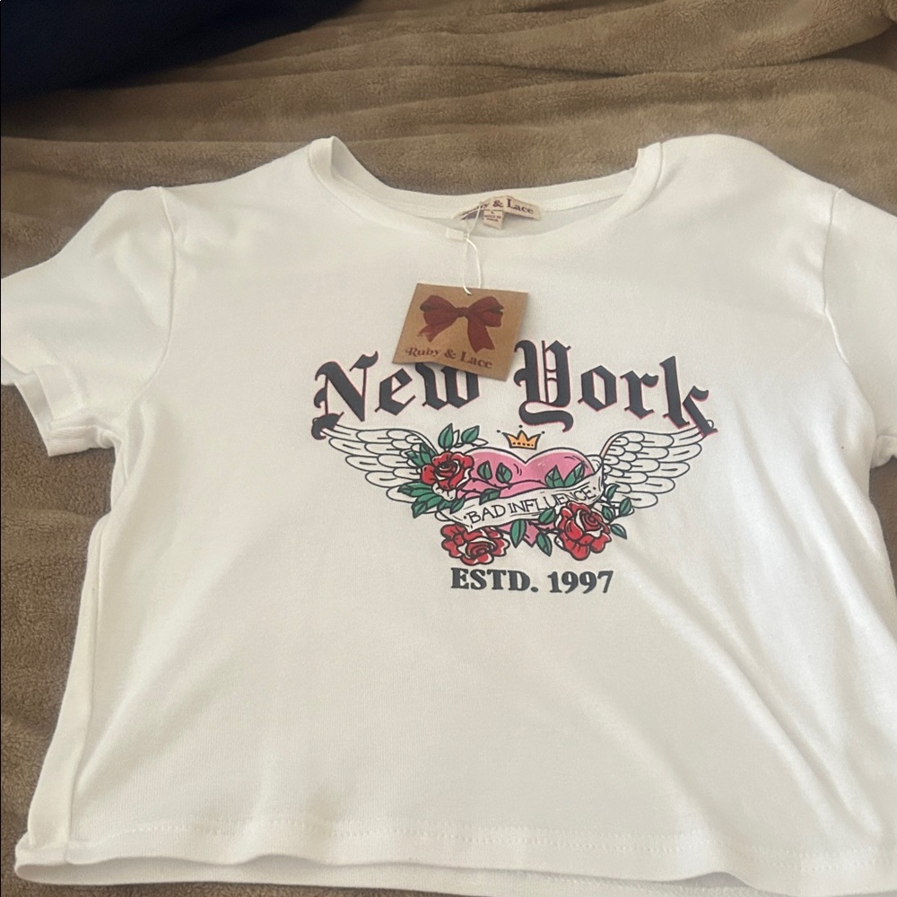 Women ruby and lace top